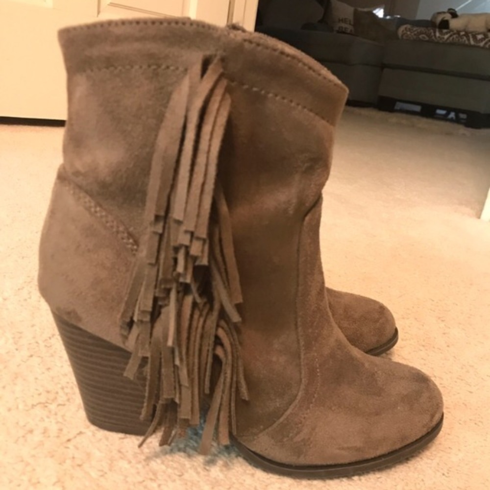 fringe booties