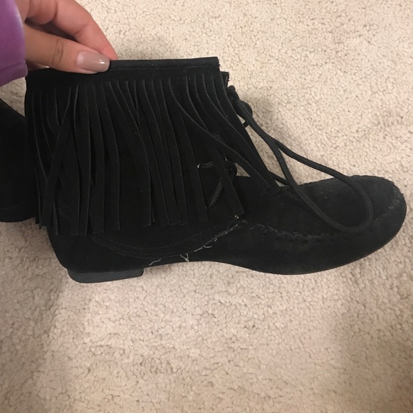 black fringe booties - Picture 6 of 8