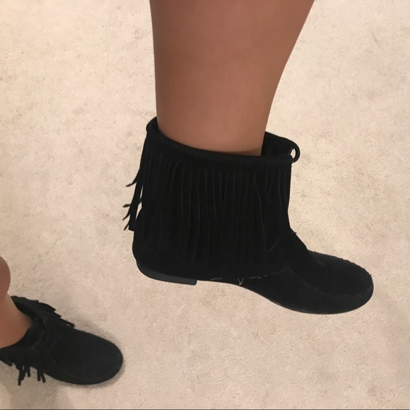 black fringe booties - Picture 8 of 8