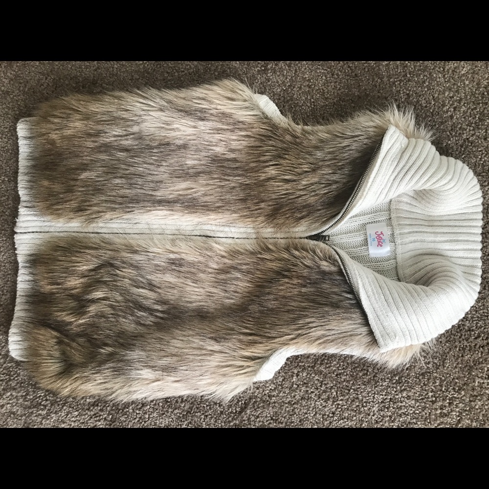 Girls Justice Faux Fur Vest Size 16