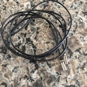 Retired leather pandora lanyard
