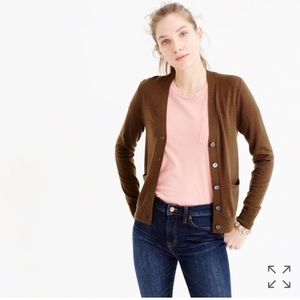 J. Crew V-neck cardigan sweater in merino wool