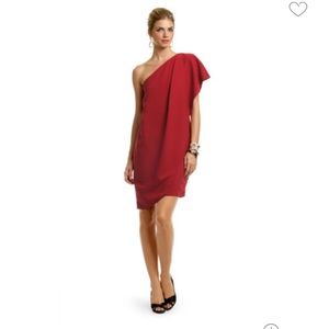 Badgley Mischka one shoulder cocktail dress