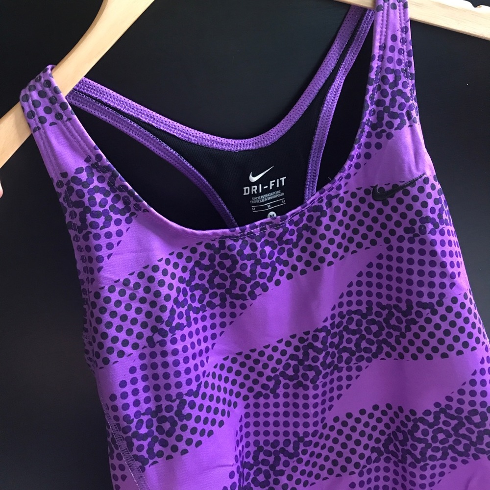 Purple patterned Nike dri-fit tank