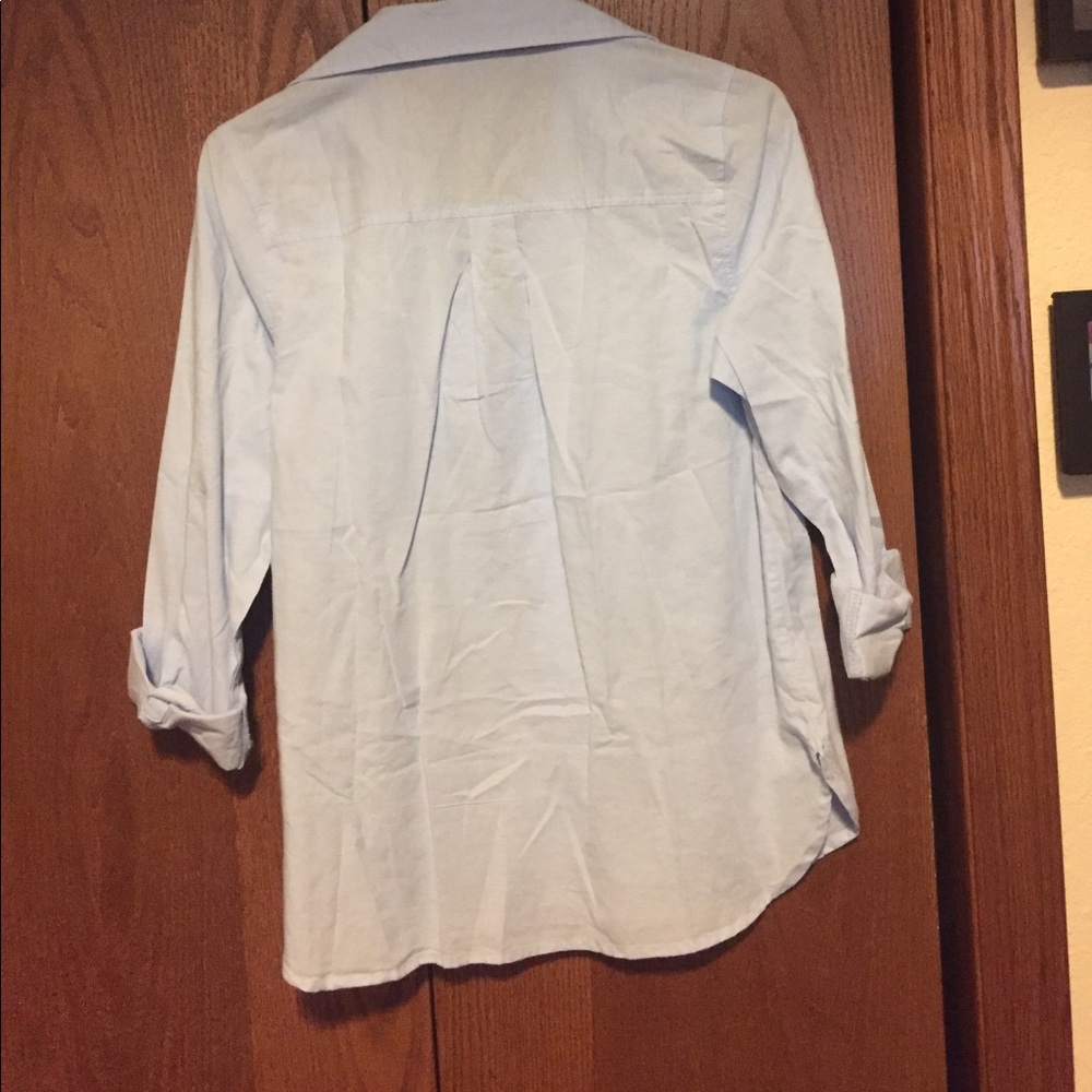 Button down blue blouse - Picture 2 of 2