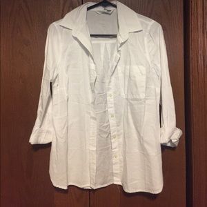 White button down blouse