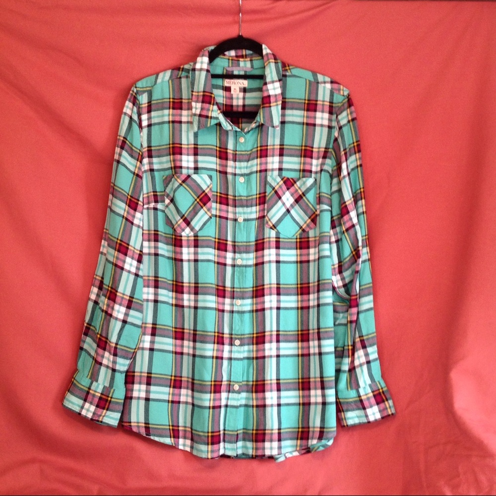 🎉SALE🎉 Merona Plaid Button Up