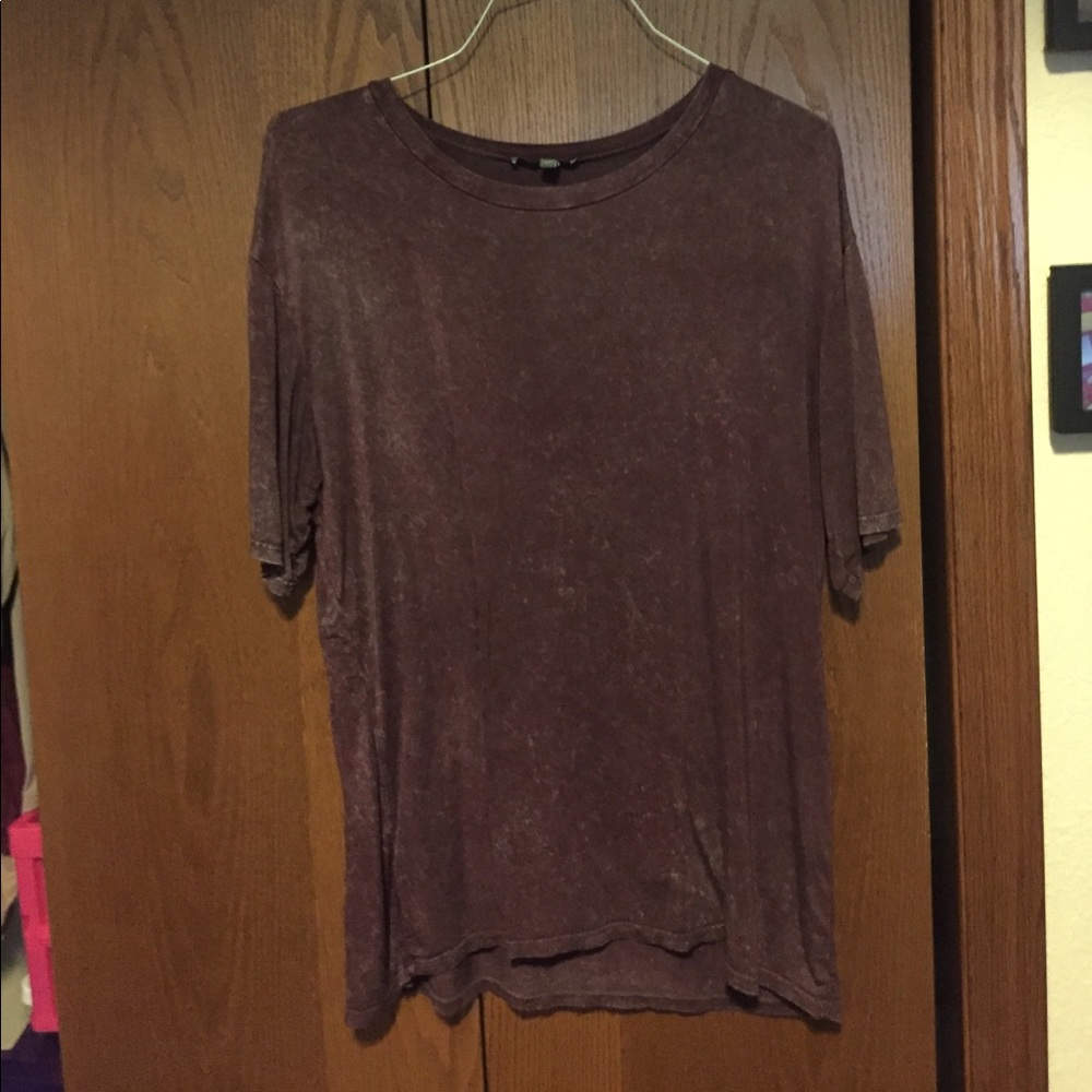 Maroon over sized t shirt
