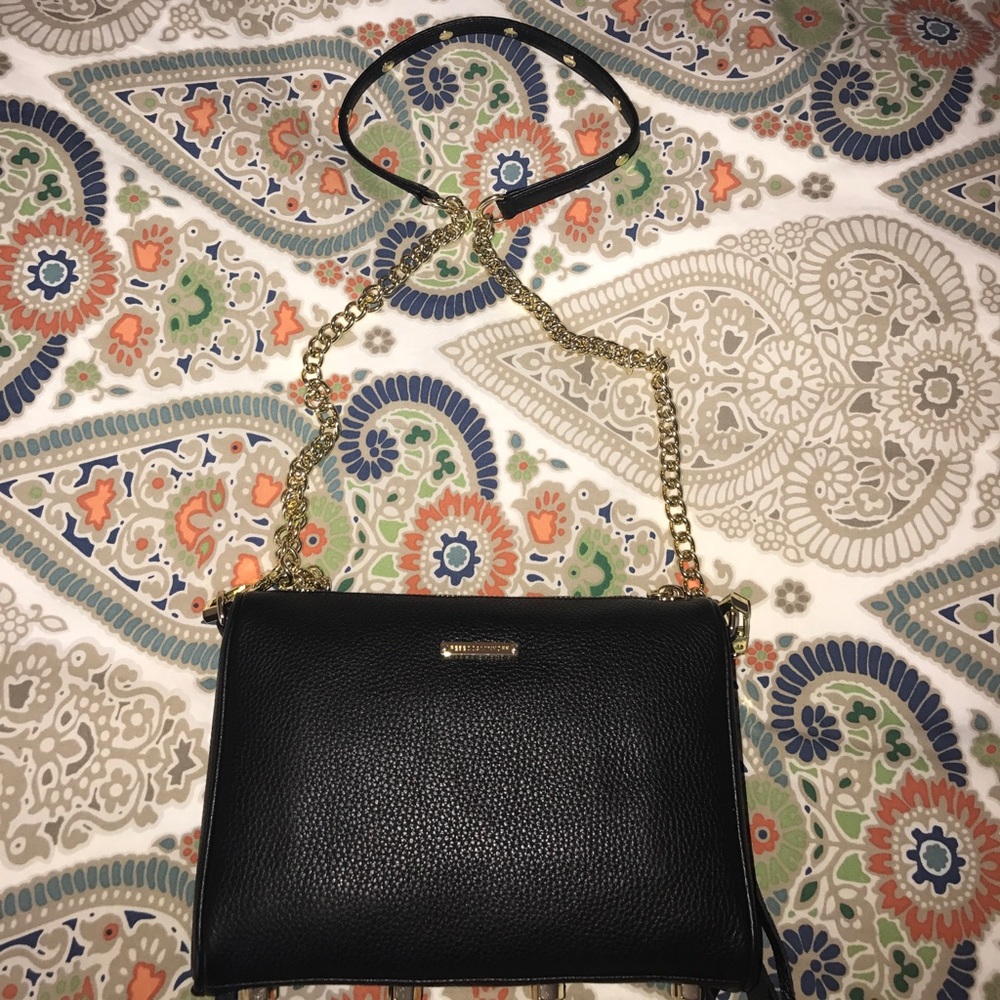 Rebecca Minkoff 5zip shoulder bag Black&Gold