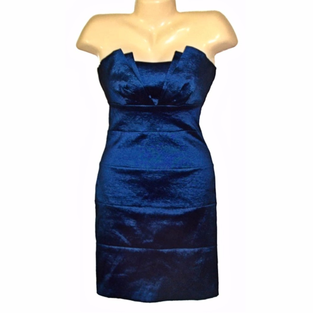 CLEARANCE SALE NWT Sexy Blue Taffeta Satin Formal Dress