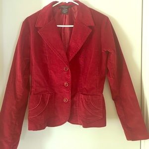 Rampage Red Velvet Blazer