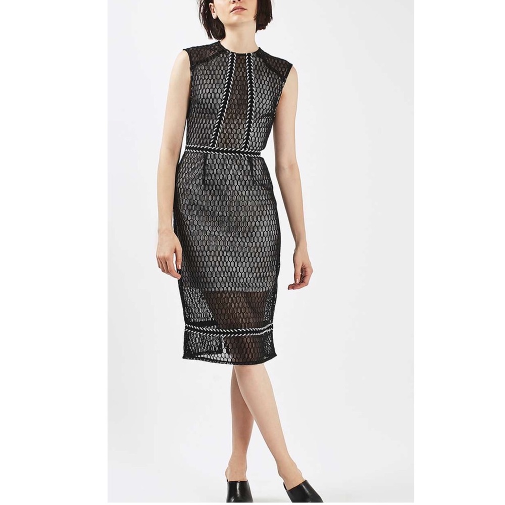 TOPSHOP  Beautiful Midi Black Dress