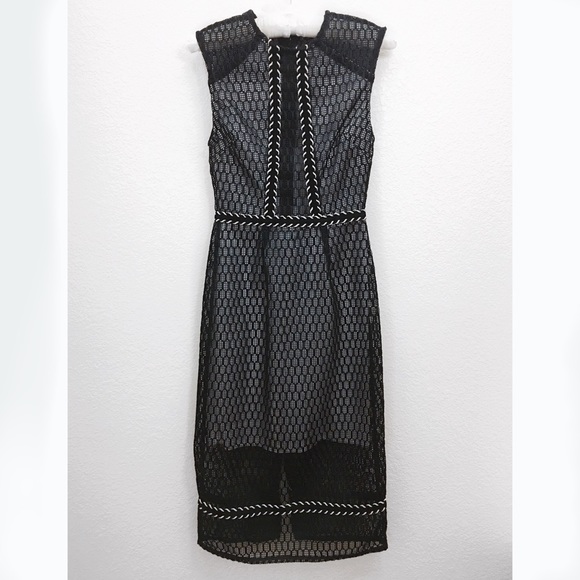 TOPSHOP Beautiful Midi Black Dress - Picture 2 of 8