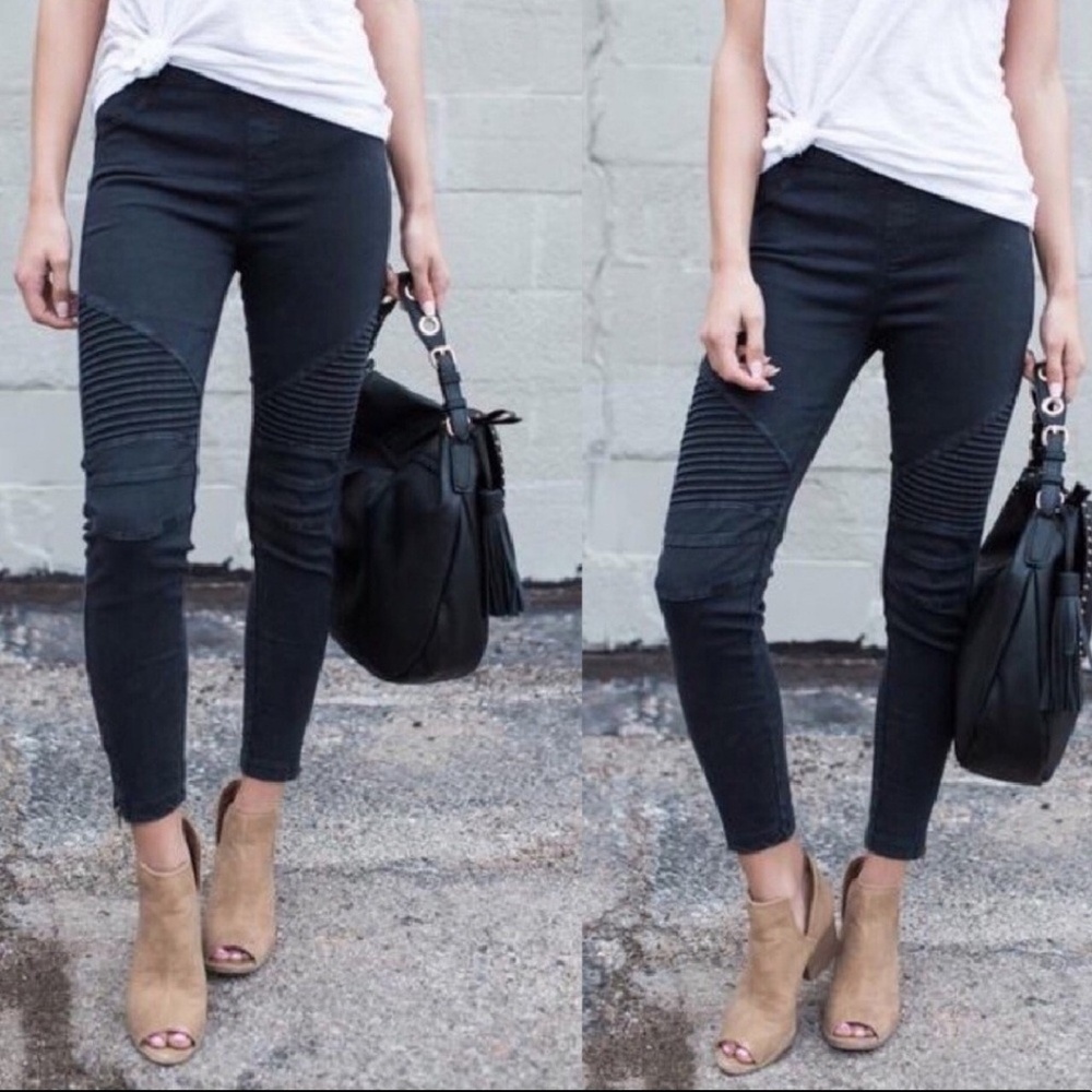 ❣️🆕Black Moto Jegging with Zipper on the Ankle❣️