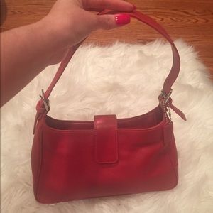 Coach red leather bag vintage 👜