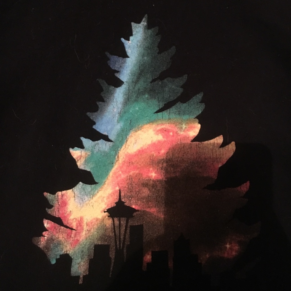 Leaf skyline galaxy hoodie