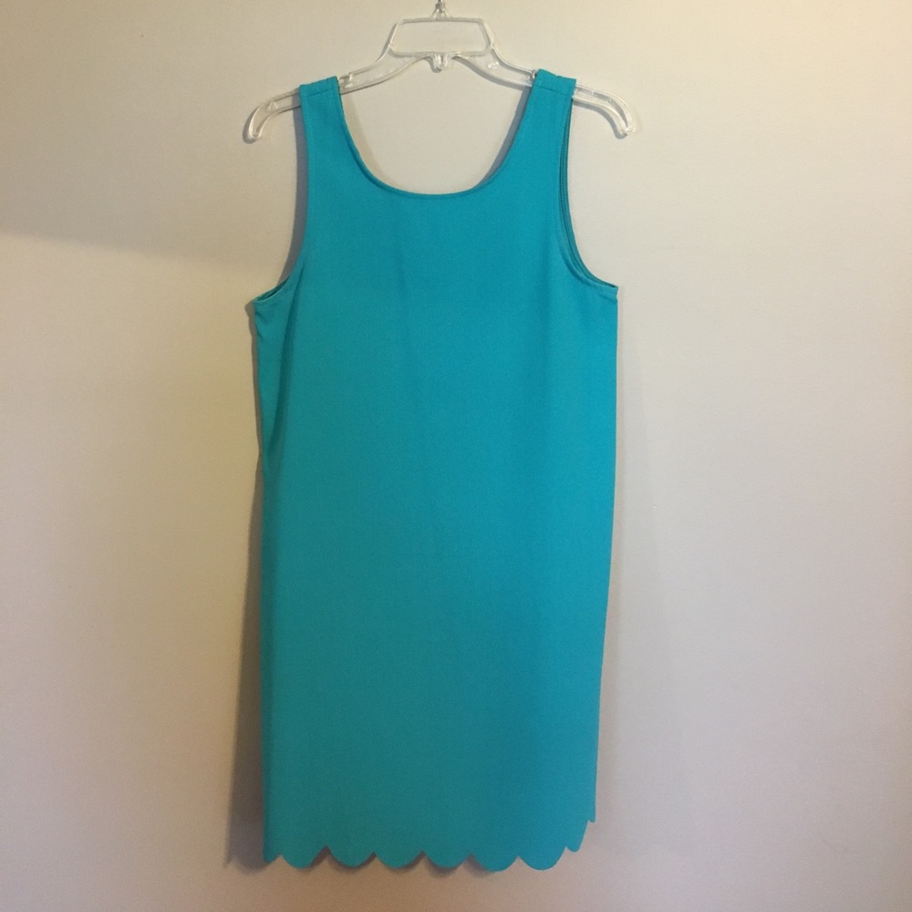 Green scalloped dress