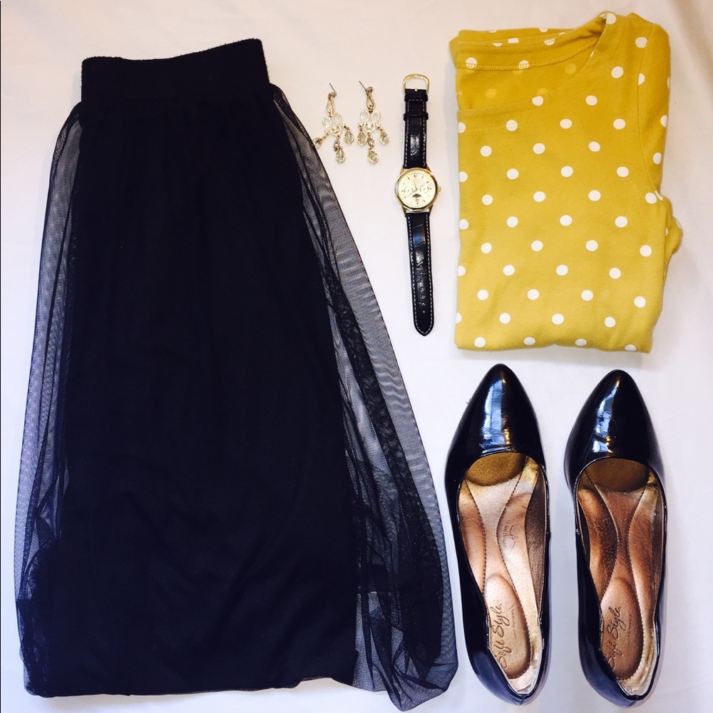 Banana Republic Yellow Polka Dot Top