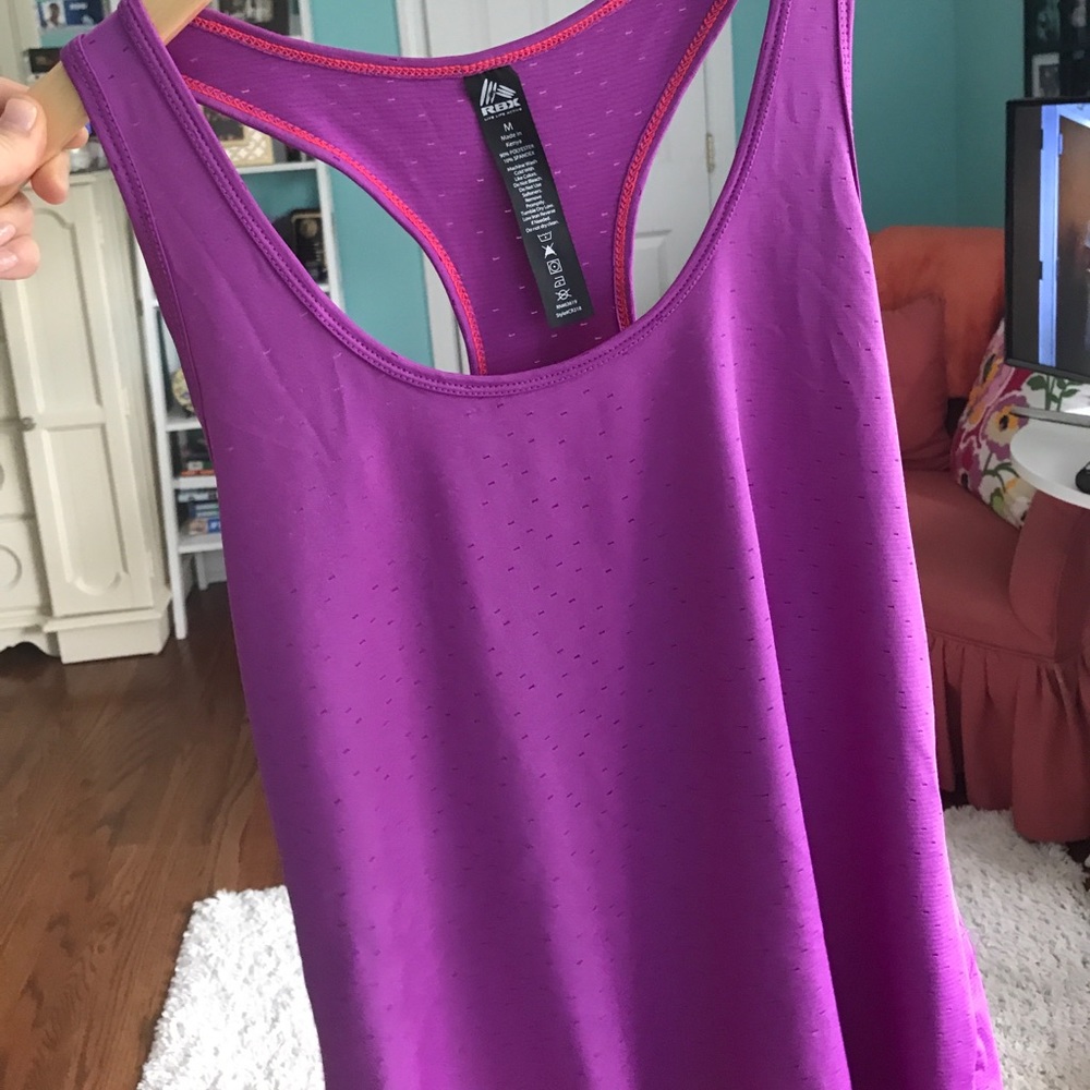 Purple breathable workout tank