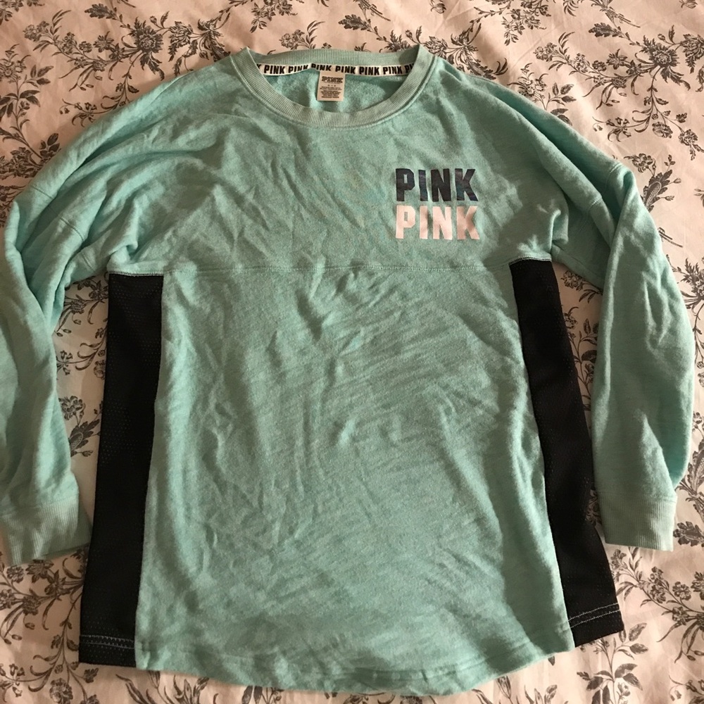 VS Pink teal sweatshirt