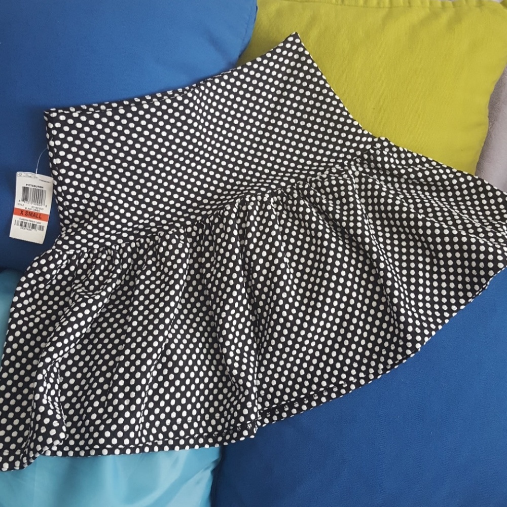 Bar III Polka Dot Skater Skirt