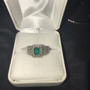 Lab Made Emerald Ring