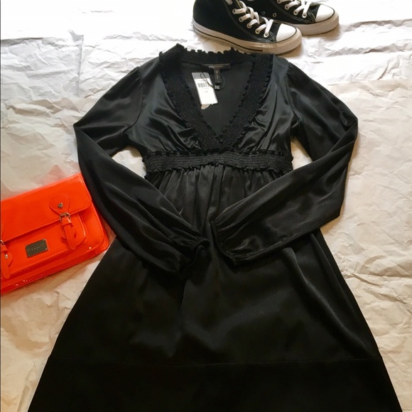 BCBG MaxAzaria Black Silk Cocktail Dress - Picture 3 of 5