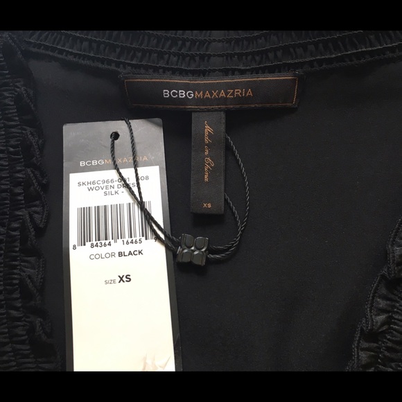 BCBG MaxAzaria Black Silk Cocktail Dress - Picture 5 of 5