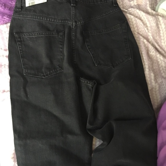 TOP SHOP Black High Waisted Distressed Moto Jeans - Picture 2 of 5