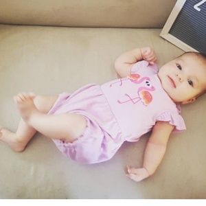 Cat & Jack flamingo romper