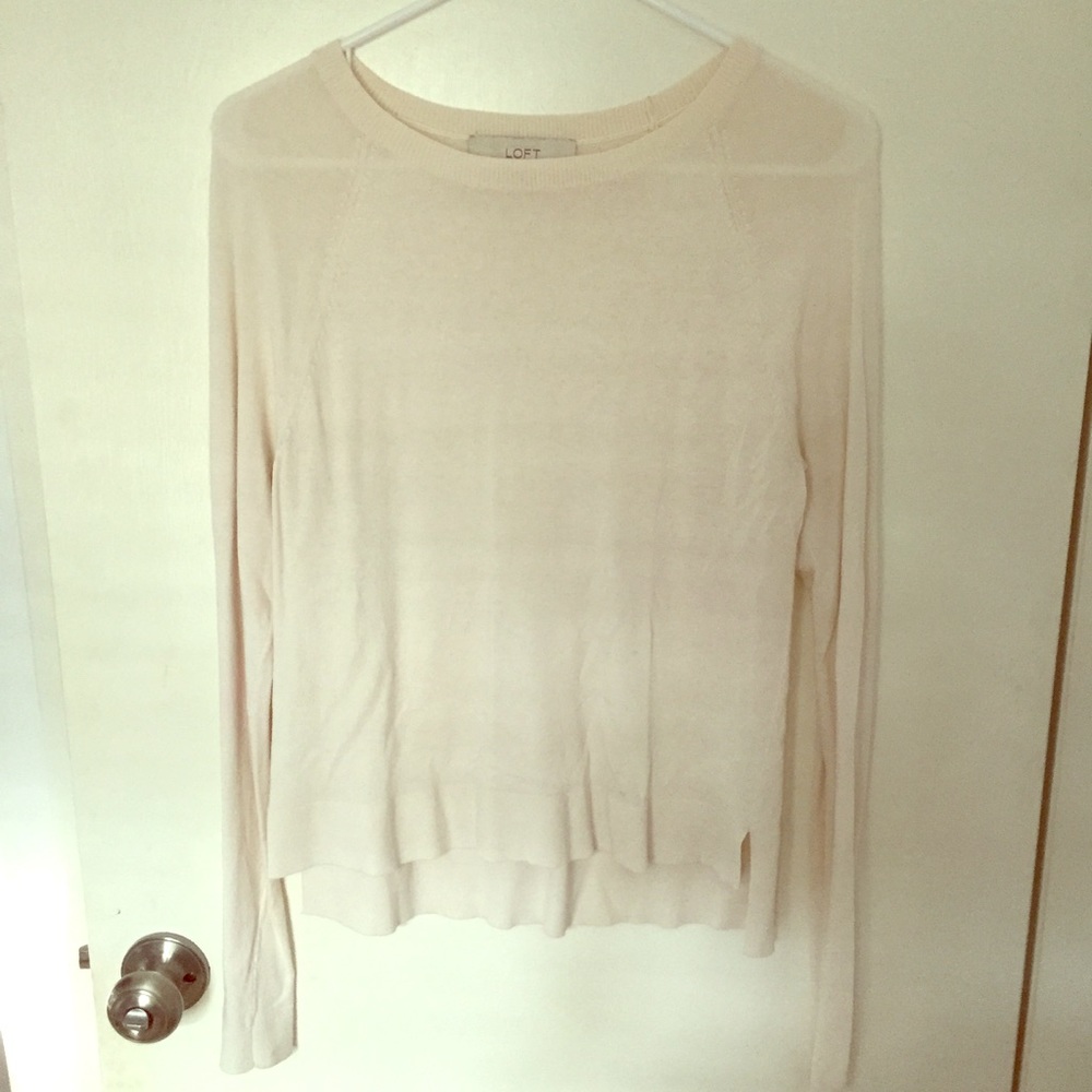 Pretty white lightweight sweater, Ann Taylor LOFT!