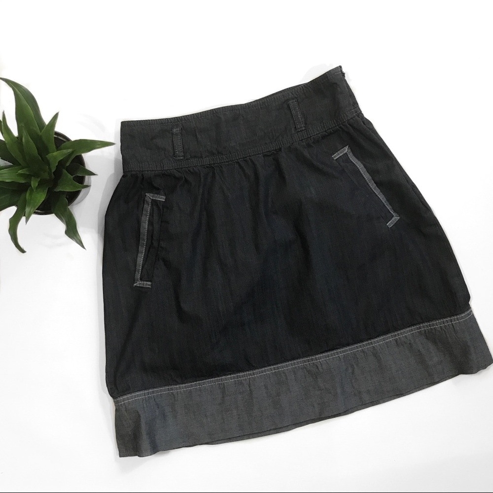 LOFT Two Toned Chambray Denim Skirt Size 0