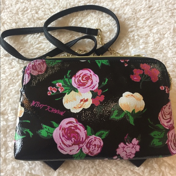 NWOT! BETSEY JOHNSON DBL ENTRY WALLET/CROSS BODY - Picture 2 of 5
