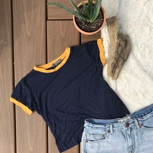 Cropped baseball tee