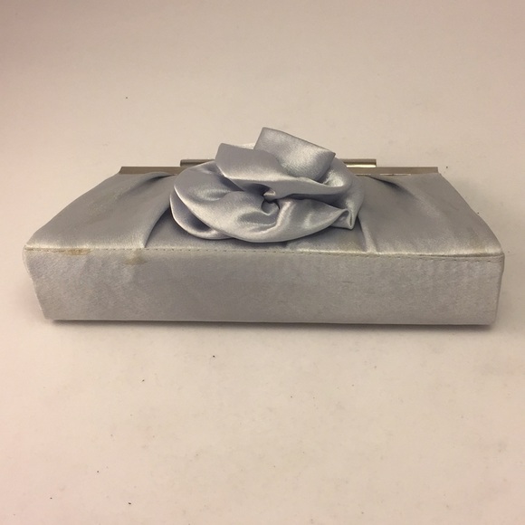 Tan/Taupe/blue rhinestone clutch purse!!  - Picture 3 of 8