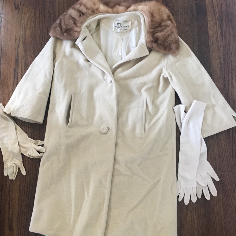 CASHMERE & FUR VINTAGE COAT ORIGINAL ROBINSON'S