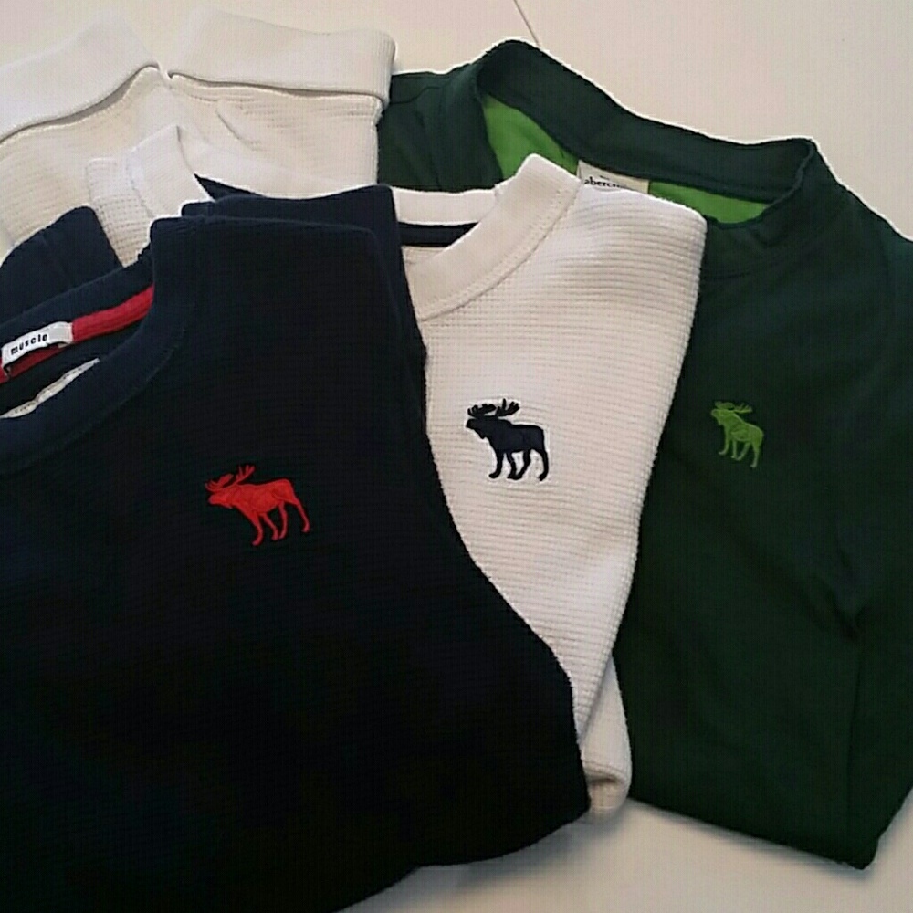 Boys Abercrombie 3 long sleeves shirts sz- Small