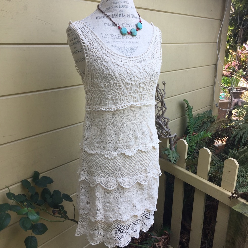 Cream Lace Dress