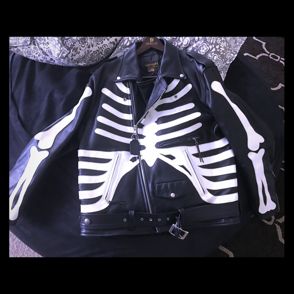 Vanson bones  jacket, buffalo nickel buttons