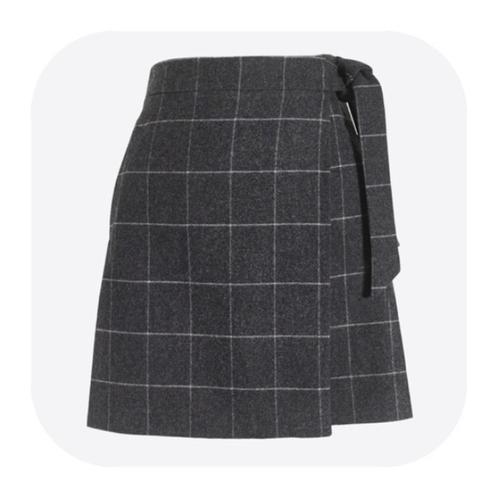 JCrew Wool Wrap-Around Gray Skirt, size 00