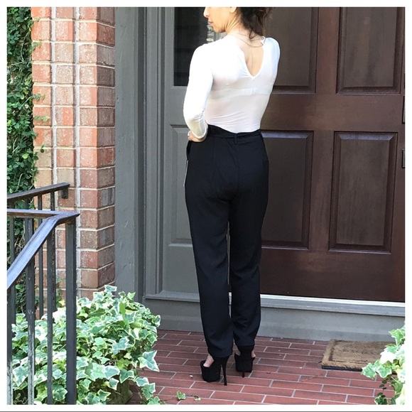 ✨LAST ONE✨Crepe black bow tie waist pants - Picture 7 of 8