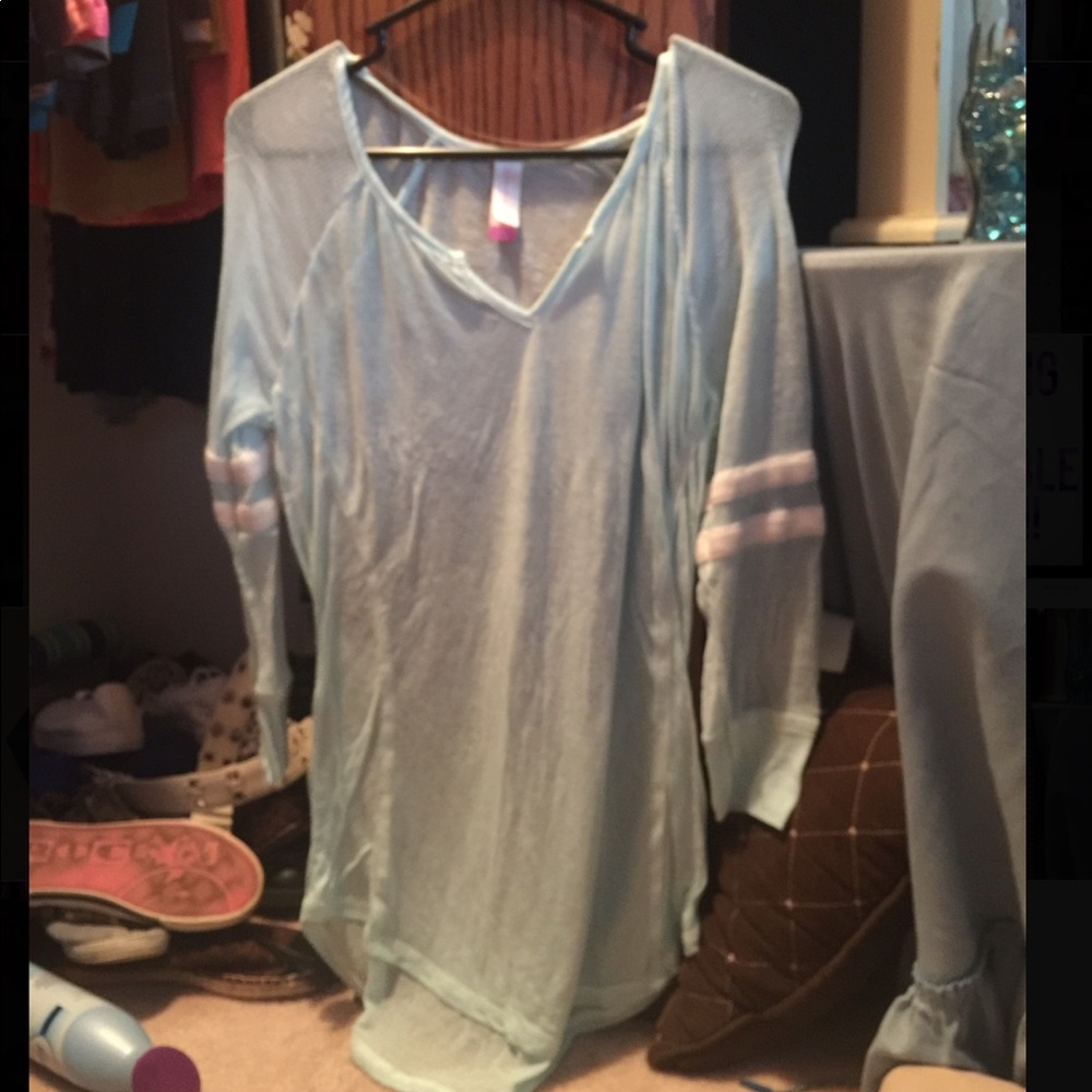 Mint green oversized shirt