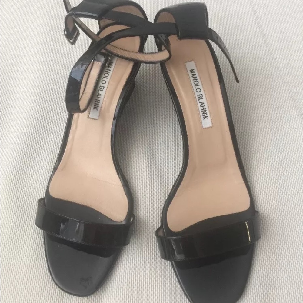 Manolo Blahnik valere Ankle strap Wedge 38.5
