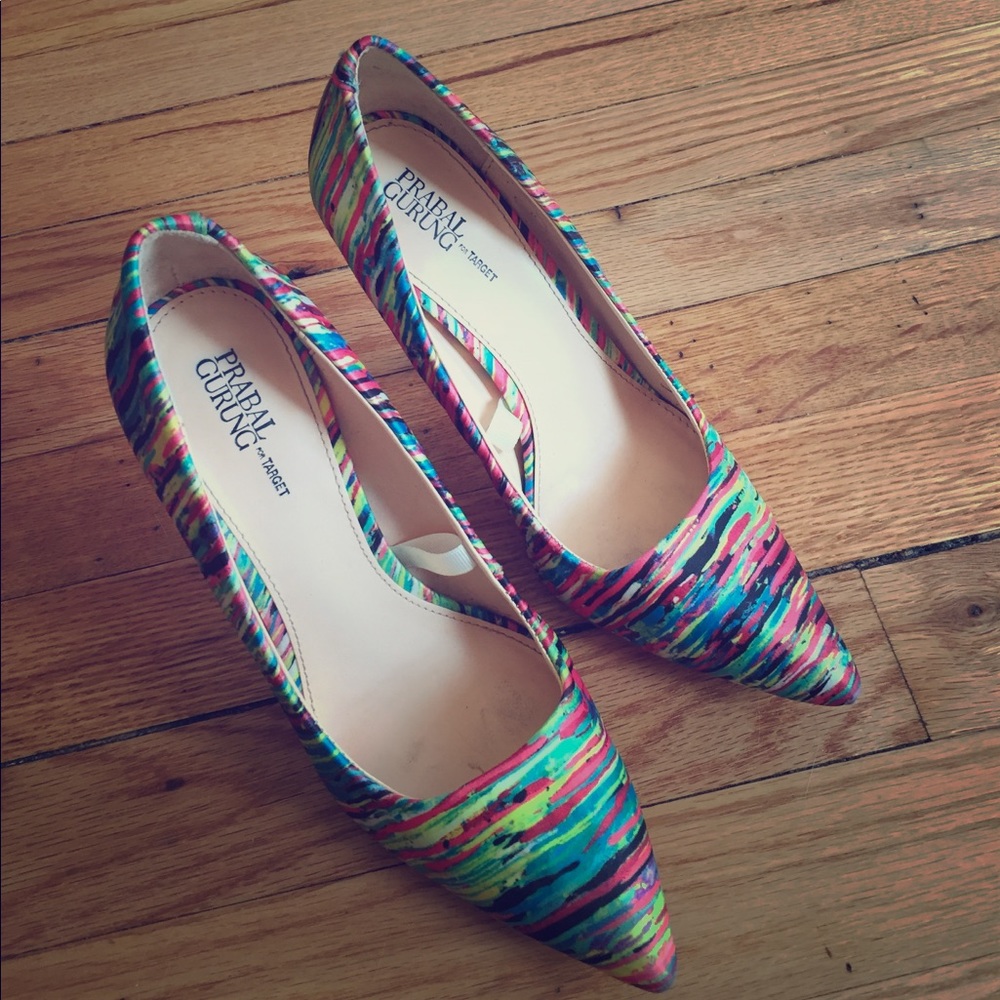 Fun multi colored heels