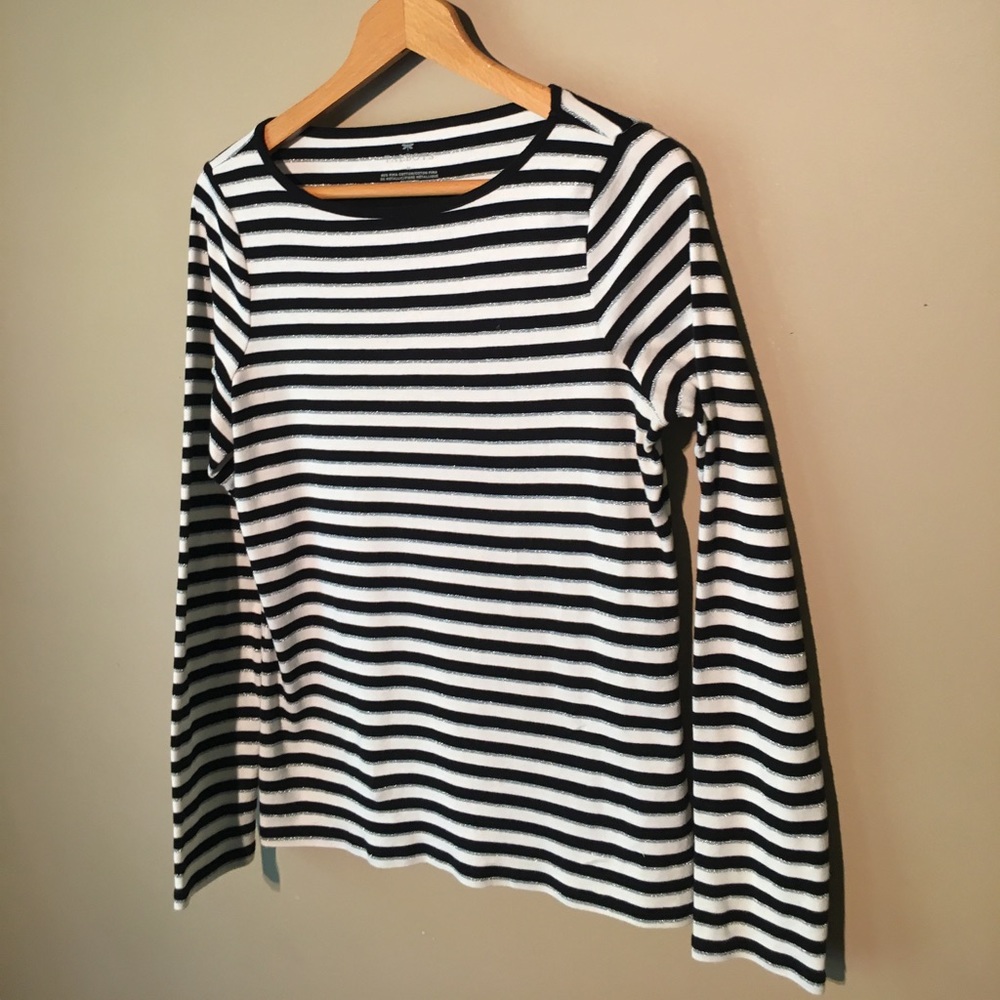 Talbots long sleeve top with bling size M