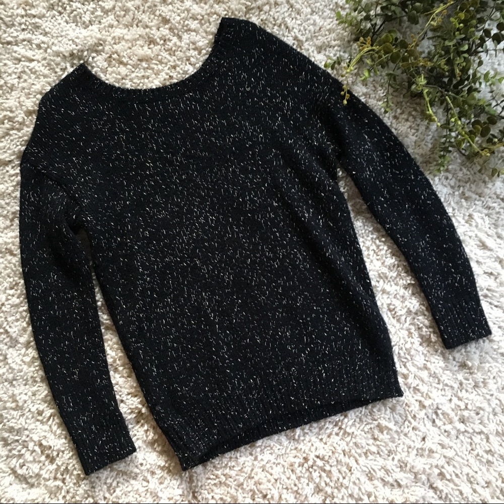 Black & Gold Oversized Sweater