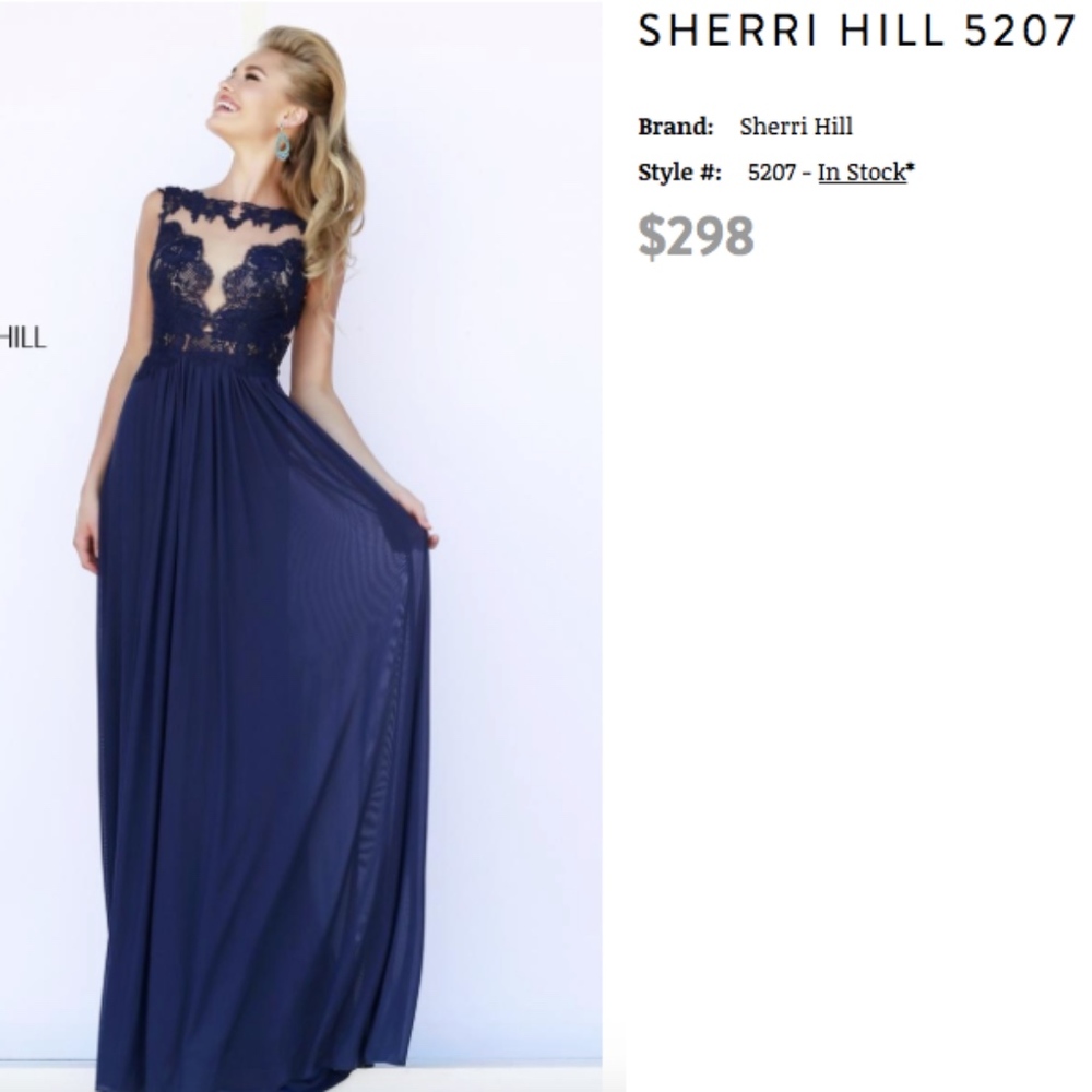 Sherri Hill #5207 High-Neck Floor Length Gown SZ 0