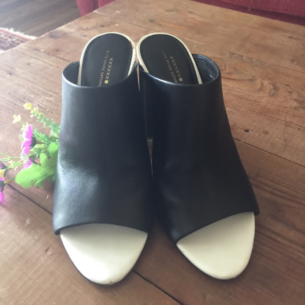 Kate Spade Saturday color block chunky heels