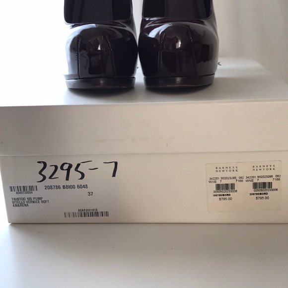 YSL Tribtoo 105 Platform Pumps Burgundy Size 37 - Picture 6 of 7