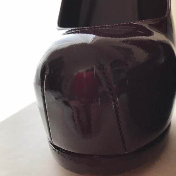 YSL Tribtoo 105 Platform Pumps Burgundy Size 37 - Picture 7 of 7